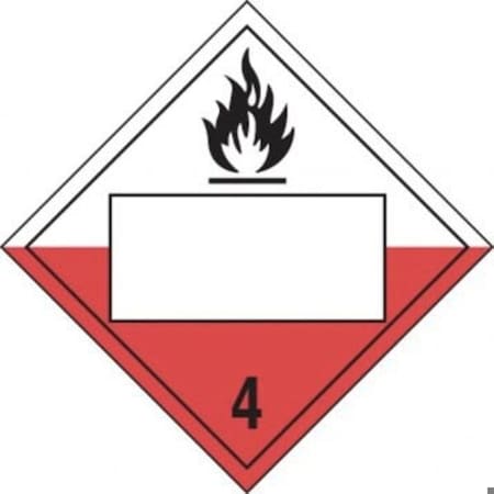 Accuform BLANK DOT PLACARD HAZARD CLASS 4 MPL4DG4CFV10 MPL4DG4CFV10